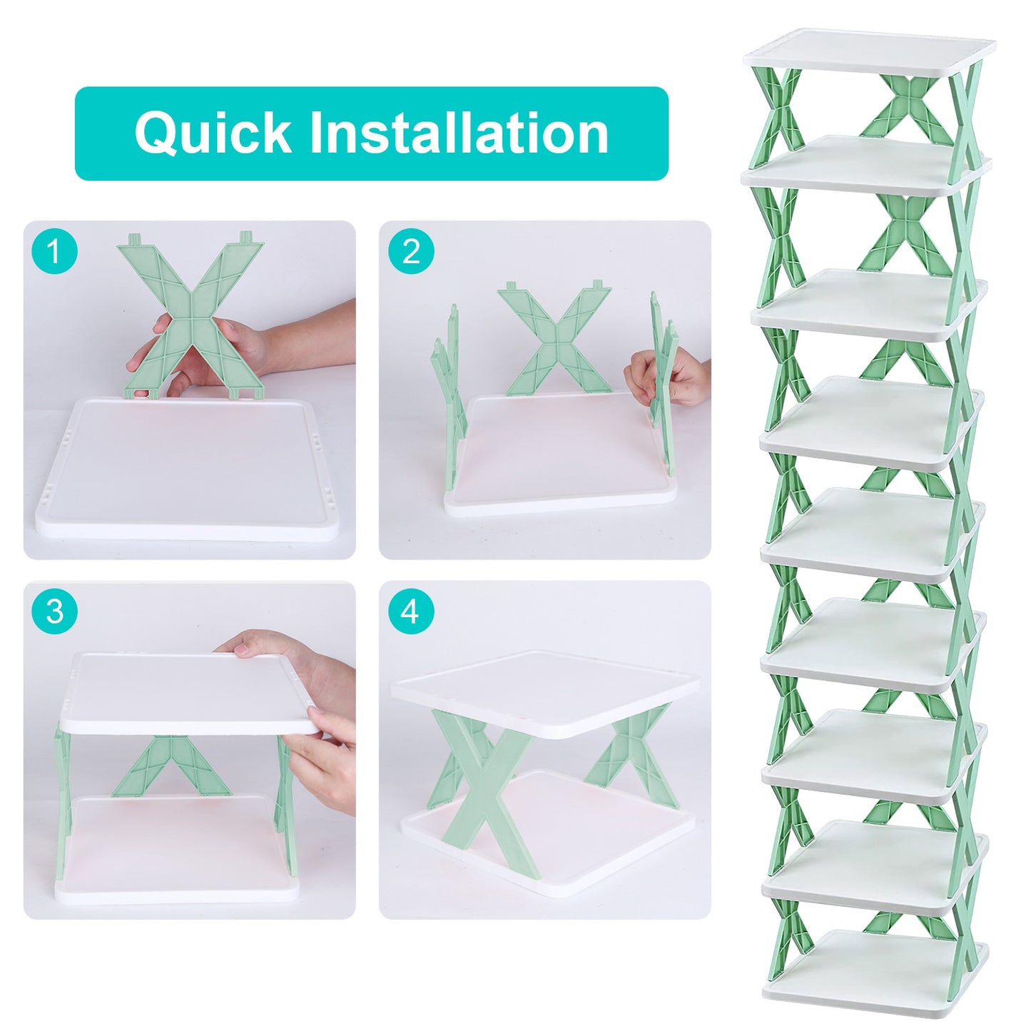 9-Tier Slim Entryway Shoe Rack – Space-Saving Organizer
