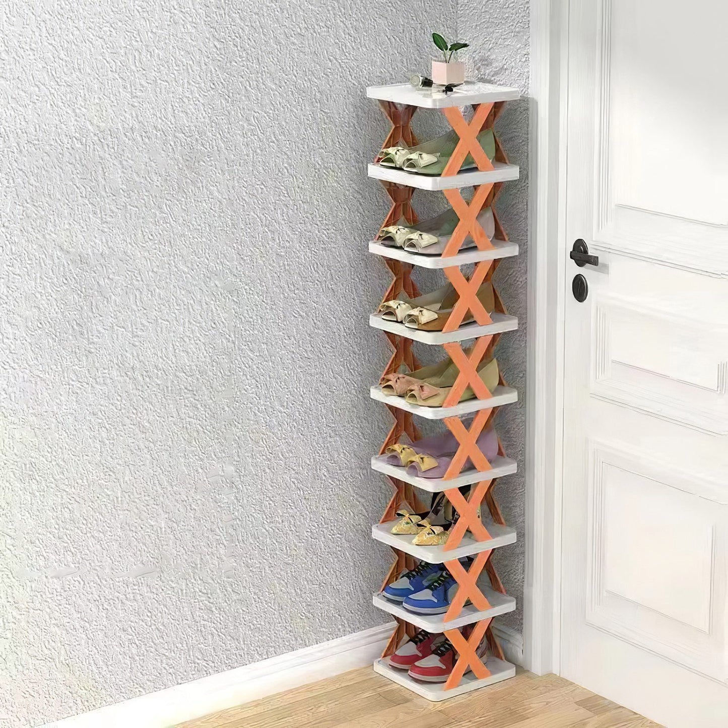 9-Tier Slim Entryway Shoe Rack – Space-Saving Organizer
