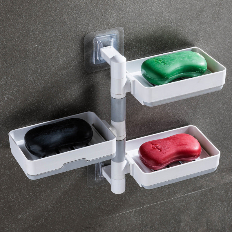 Multi-Layer Suction Cup Soap Dish for Space Saving Storage