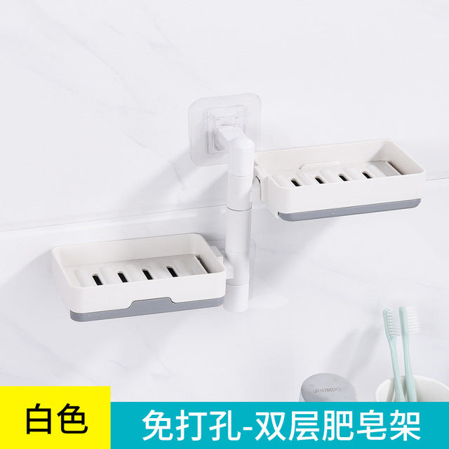 Multi-Layer Suction Cup Soap Dish for Space Saving Storage