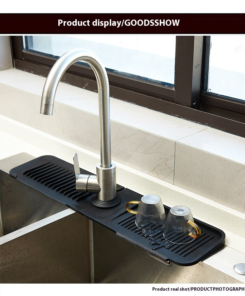 Silicone Anti-Splash Faucet Draining Pad – Kitchen & Bath