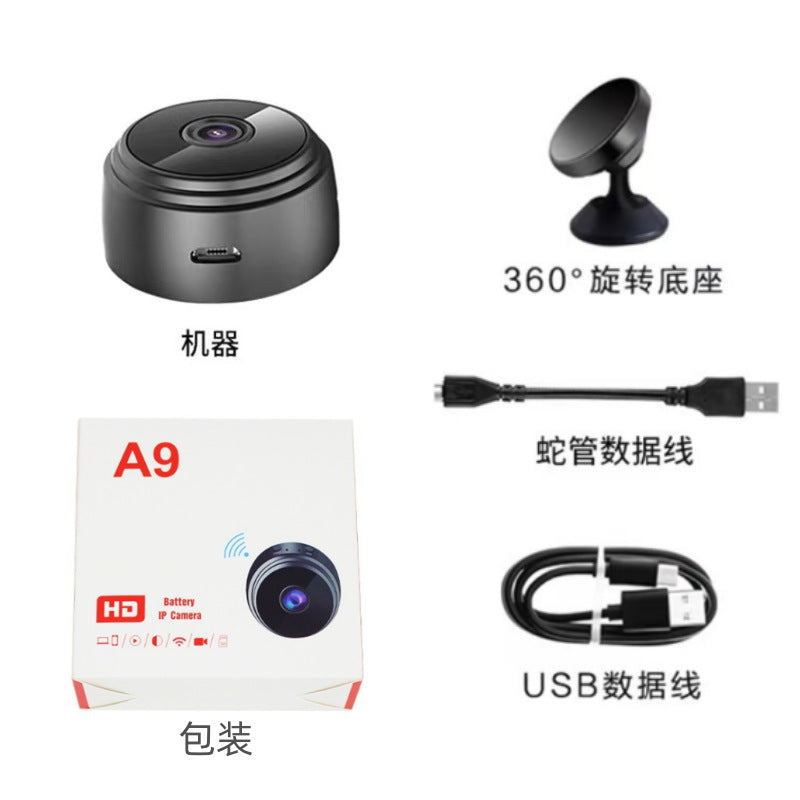 A9 Mini WiFi Camera – HD Cloud Storage & Card Slot