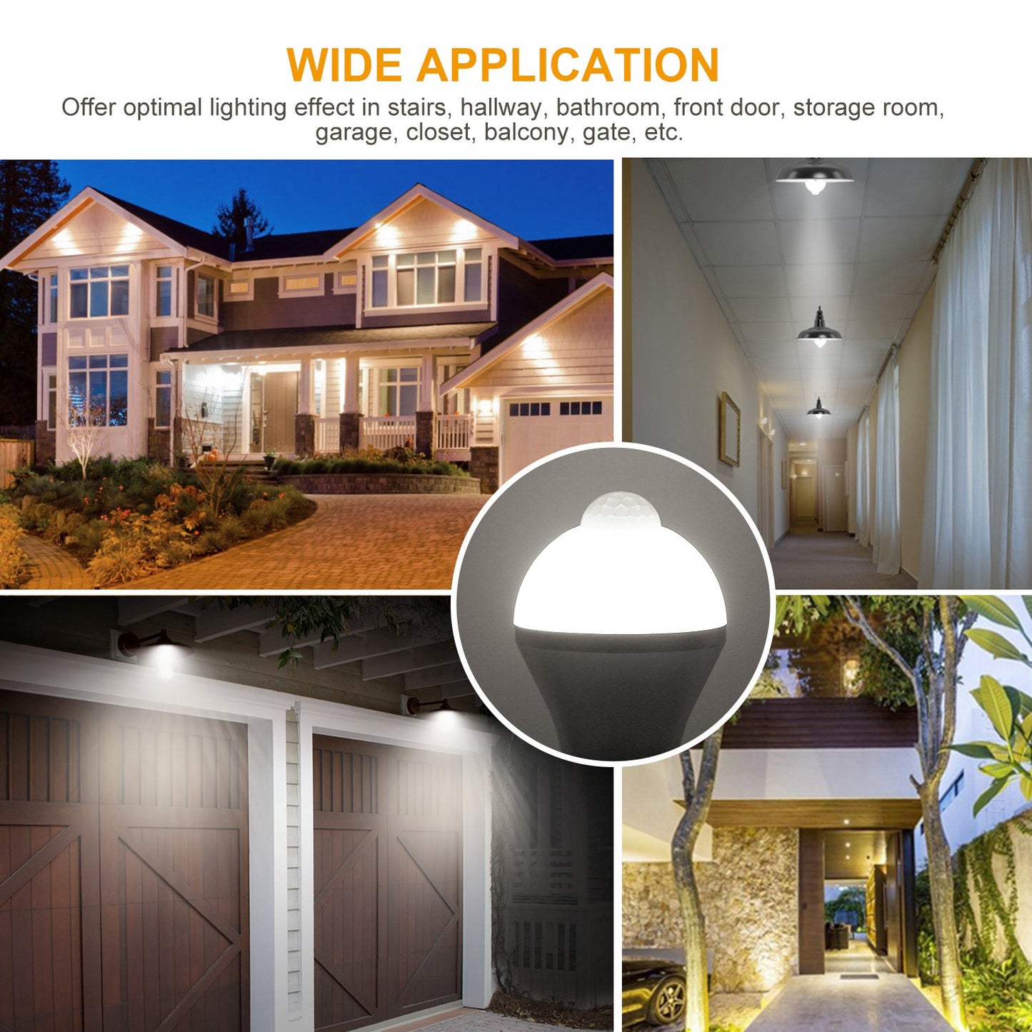 E27 9W Motion Sensor LED Bulb – Dusk-to-Dawn Auto