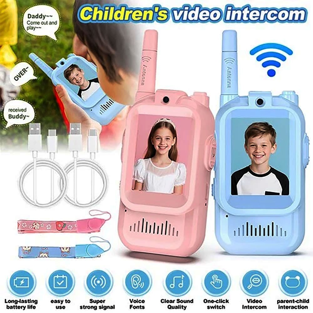 Kids Video Walkie-Talkies – Rechargeable 2-Pack
