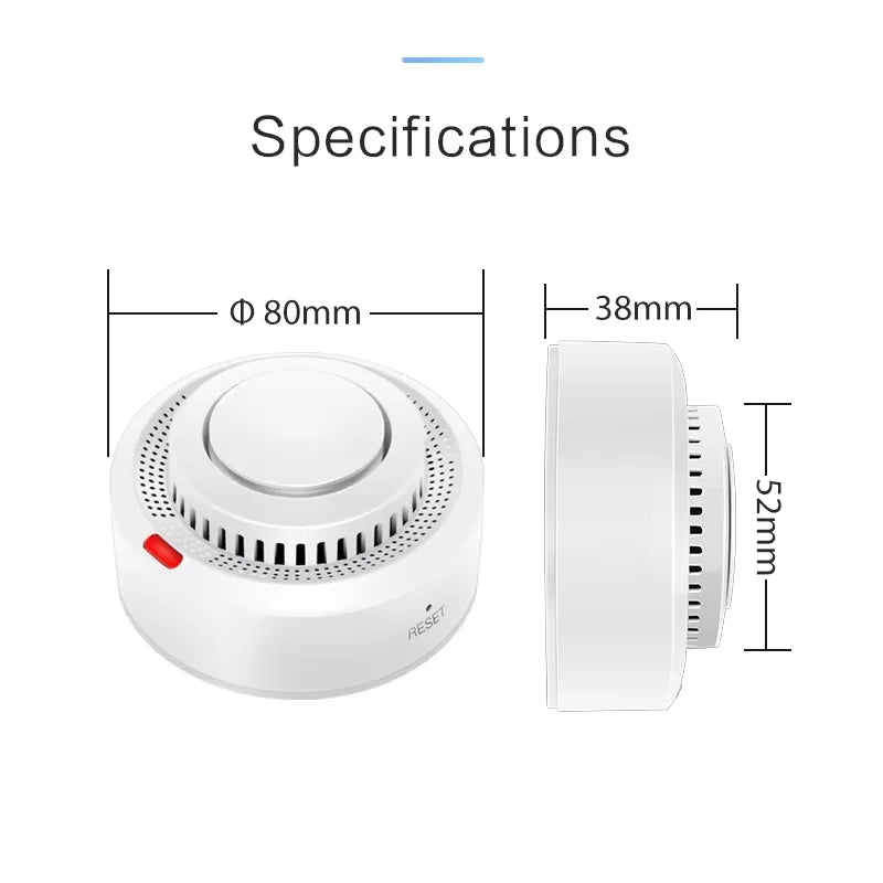 Smart WiFi Smoke Detector – 85dB Alert & App Control
