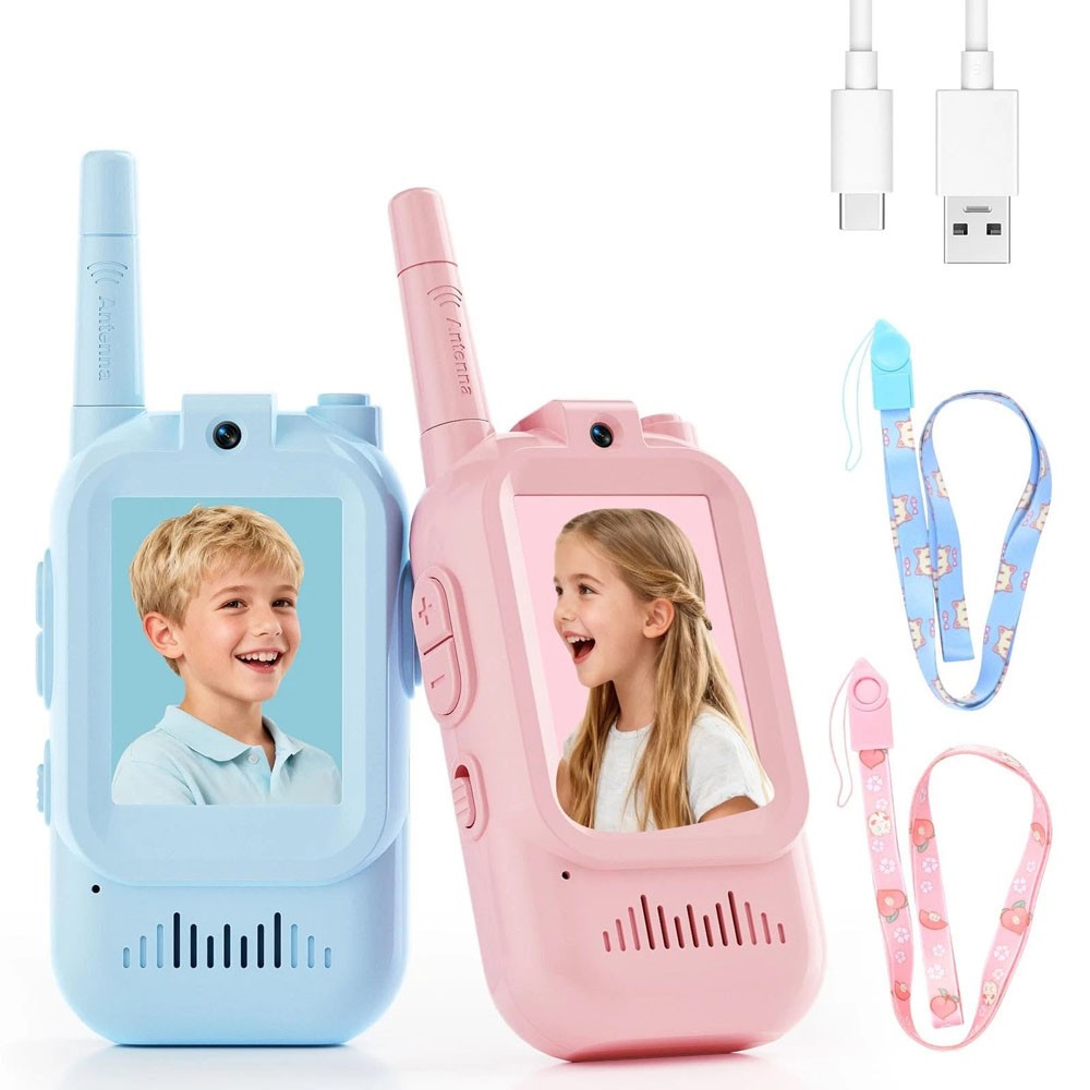 Kids Video Walkie-Talkies – Rechargeable 2-Pack