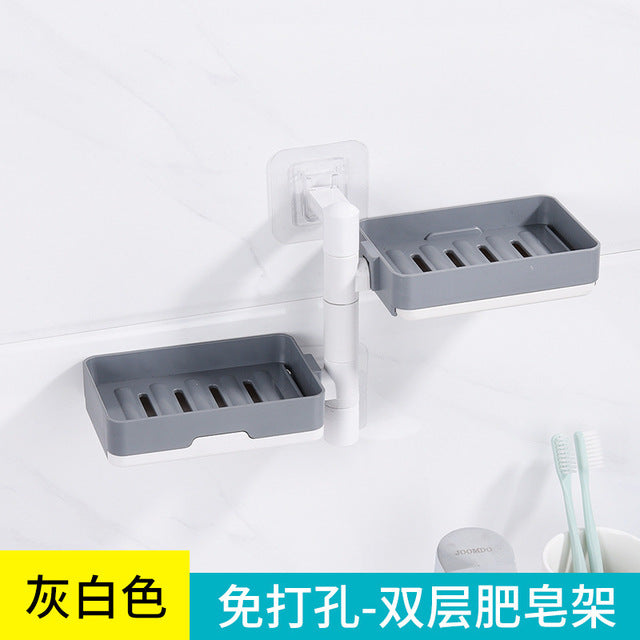 Multi-Layer Suction Cup Soap Dish for Space Saving Storage