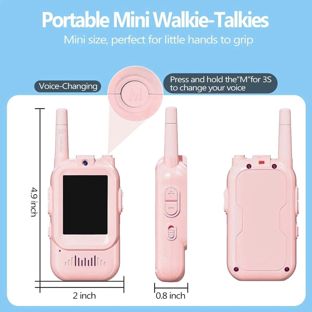 Kids Video Walkie-Talkies – Rechargeable 2-Pack